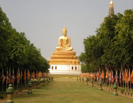 Lord buddha statue Sravasti India
