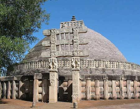 Sanchi stupa Buddhist pilgrimages Bhopal India