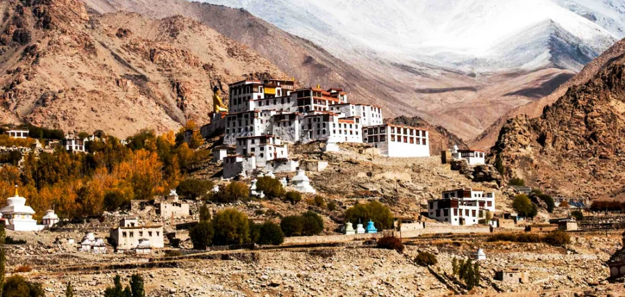 Likir Monastery Ladakh Golden Wheels Kashmir